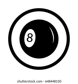 billiards ball icon. vector illustration
