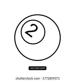 Billiards Ball line icon vector illustration logo template for many purpose.
