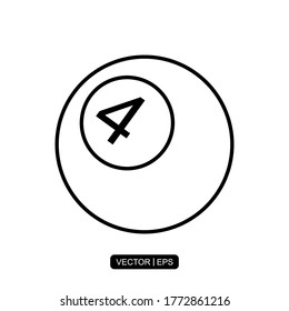 Billiards Ball line icon vector illustration logo template for many purpose.