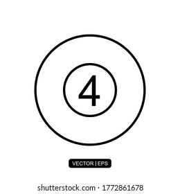 Billiards Ball line icon vector illustration logo template for many purpose.