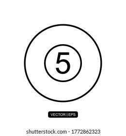 Billiards Ball line icon vector illustration logo template for many purpose.