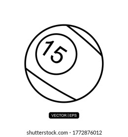 Billiards Ball line icon vector illustration logo template for many purpose.