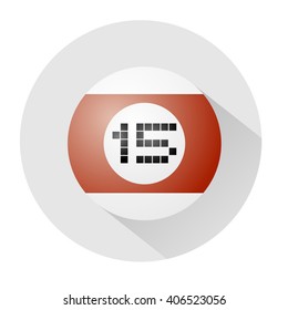 billiards ball number fifteen symbol