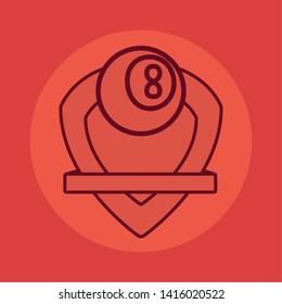 billiards ball sport emblem vector ilustration
