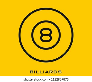 Billiards ball symbol