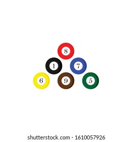 billiards balls icon vector illustration