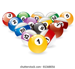 Billiards balls vector