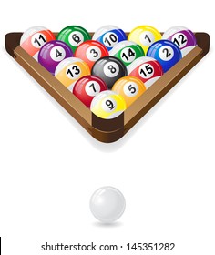 billiards balls vector illustration isolated on white background