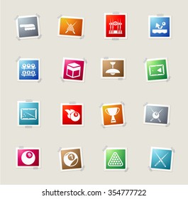 Billiards card icons for web