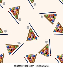 Billiards , cartoon seamless pattern background