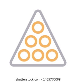 billiards colour line vector icon