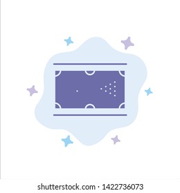 Billiards, Cue, Game, Pocket, Pool Blue Icon on Abstract Cloud Background