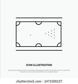 Billiards, Cue, Game, Pocket, Pool Line Icon Vector