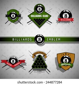 Billiards emblems - color