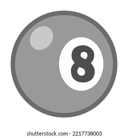 Icono de emoji de Billiards vector plano aislado en fondo blanco