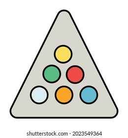 Billiards Rellenar dentro del icono vector que puede fácilmente modificar o editar 