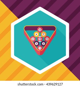 billiards flat icon with long shadow,eps10
