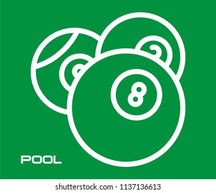 BILLIARDS GAME VECTOR ICON