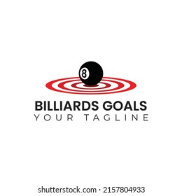 Ilustración de vectores con el logotipo de los objetivos de billar