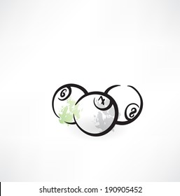 billiards grunge icon