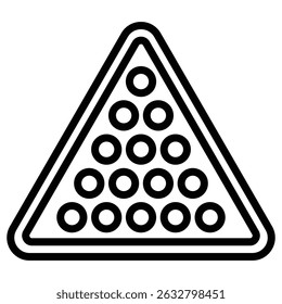 billiards icon Black and white outline vector