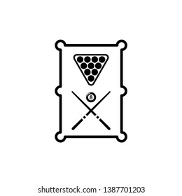 The billiards icon. Game symbol. Flat Vector illustration.