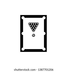 The billiards icon. Game symbol. Flat Vector illustration.