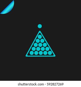 billiards icon illustration isolated vector sign symbol.