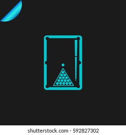 billiards icon illustration isolated vector sign symbol.