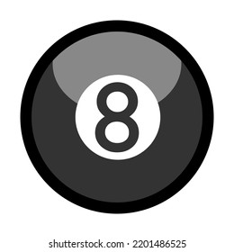 Icono de Billiards aislado en fondo blanco. Arte vectorial.