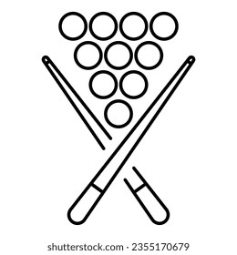 billiards icon isolated on white background, vector illustration.
