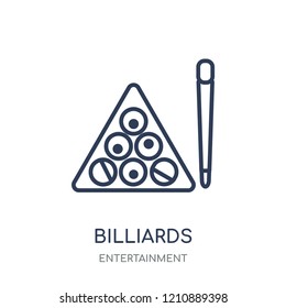 Billiards icon. Billiards linear symbol design from Entertainment collection.