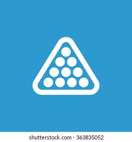 billiards icon, on blue background