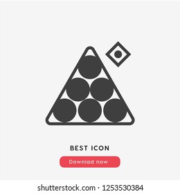 billiards icon vector. Billiards game symbol.