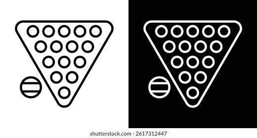 billiards icon vector for web and mobile app. Symbol isolated.