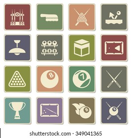 Billiards label icons for web