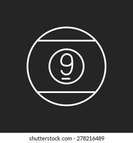 Billiards line icon