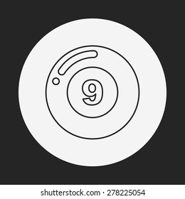 Billiards line icon