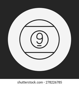 Billiards line icon