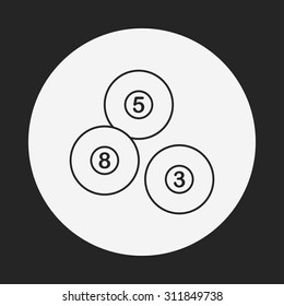Billiards line icon