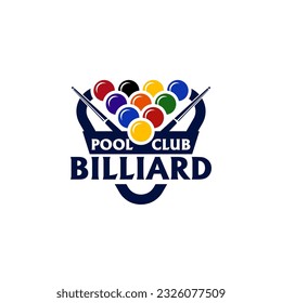 Billiards Logo Icon Design, Sports Team Template Vector illustration