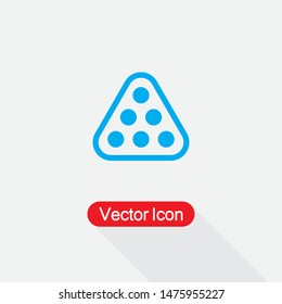 Billiards Logo Template Icon Vector Illustration On Light Gray Background Eps10
