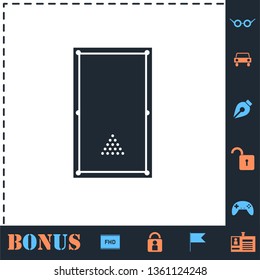 Billiards. Perfect icon with bonus simple icons