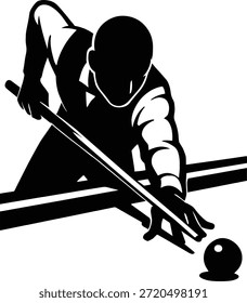 Billiards Player High Resolution EPS Vector | Editable Graphic Artwork, Scalable Illustration, Digital Clipart, Print Ready Template, Creative Design Download