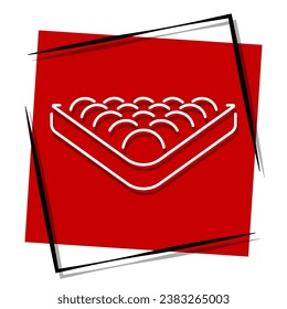 billiards red banner in frame. Vector illustration.