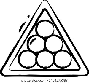 Billiards Set hand drawn vector illustration