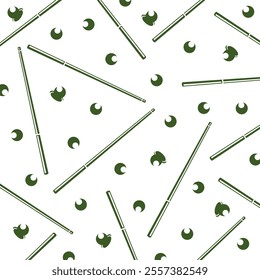 Billiards and snooker background, pattern set. Collection icons billiard. Vector