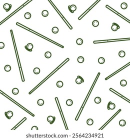 Billiards and snooker background, pattern set. Collection icons billiard. Vector 