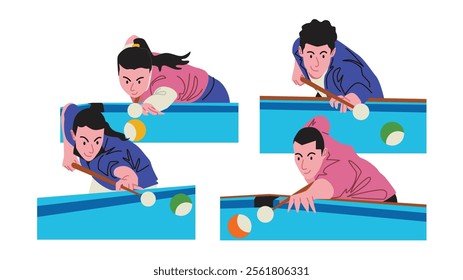 Billiards is a sport played on a billiard table. There are several variations of the game format, such as the number of billiard balls and the number of players who can compete in a match.