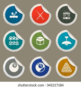 Billiards  sticker icons for web